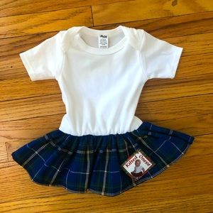 Baby kilted onesie